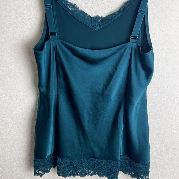 Caslon Lace Trim satin camisole 2X - Picture 5 of 8